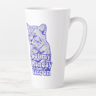 Tasse Latte Mème de chat grincheux amusant pour les personnes 