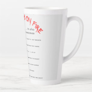 Tasse Latte Ménopause Musique Tiré