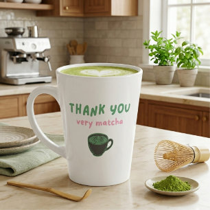 Tasse Latte Merci Beaucoup Matcha Drôle de Latte Matcha