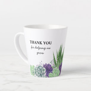 Tasse Latte Merci de m'avoir aidé à grandir Professeur d'aquar