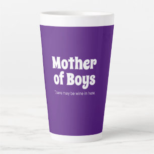 Tasse Latte Mère drôle garçons brillant violet