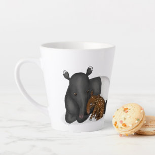 Tasse Latte Mère et bébé tapir 'Meilleure maman jamais' latte 