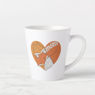 Tasse Latte Mère Fox et bébé Fox amour