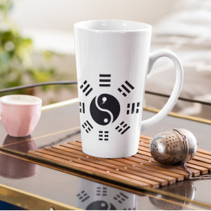 Tasse Latte méridiens d'horloge d'orgue chinois éléments acupu