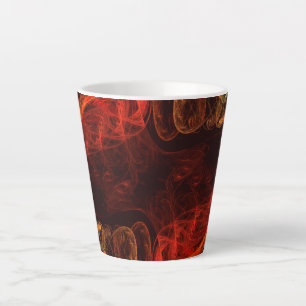 Tasse Latte Métamorphose Art Abstrait