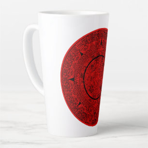 Tasse Latte Mexicaine Aztec Sun Stone Maya Calendrier 2