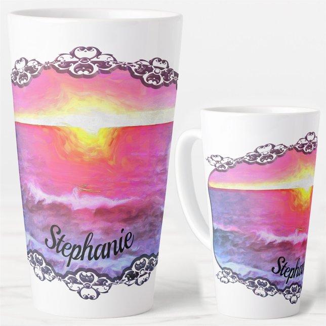 Tasse Latte Mexique Sunset 0909 (Créateur téléchargé)