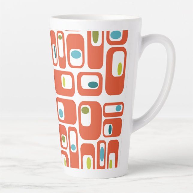 Tasse Latte Midcentury Modern Rectangles (Droite)