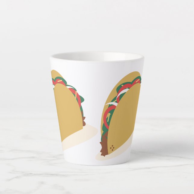 Tasse Latte Mignon Design pour le Mardi Taco (Devant)