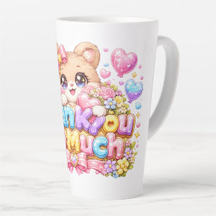Tasse Latte Mignon Kawaii Merci Beaucoup Ours en Peluche Paste