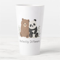 Mignon Ours & Panda Neurodiversité Inclusion T-Shi