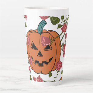 Tasse Latte Mikitiez halloween citrouille éffrayant octobre au