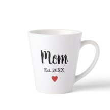 Mini Mignonne Maman Est. Année Petit Coeur