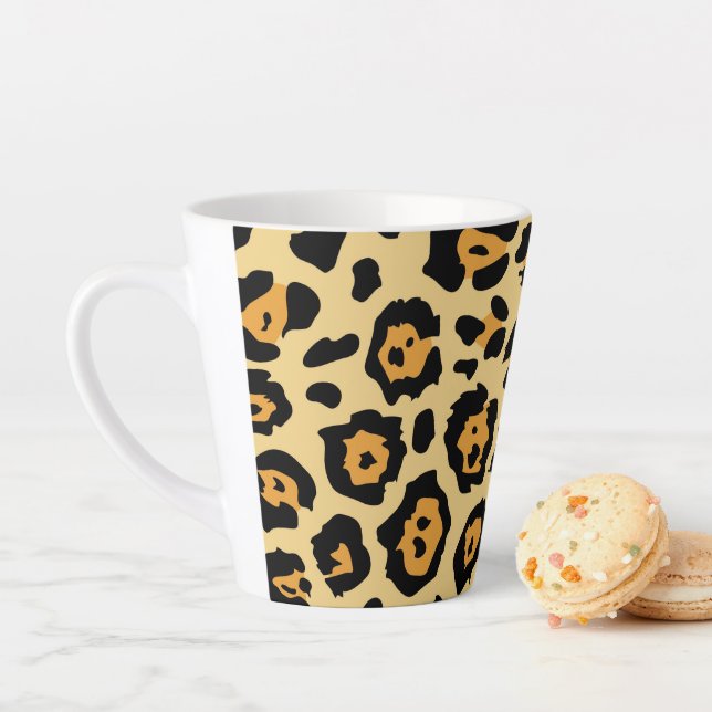 Tasse Latte mode safari tache tache léopard imprimé guépard (En situation)