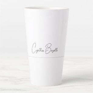 Tasse Latte Modèle de calligraphie moderne minimaliste de tend