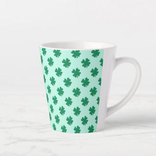 Tasse Latte Modèle de feuille de trèfle de la Saint-Patrick
