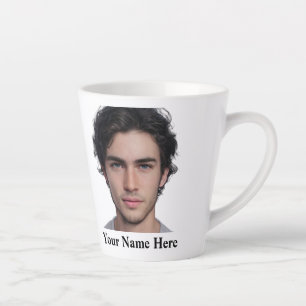 Tasse Latte Modèle de photo Portrait personnalisé moderne