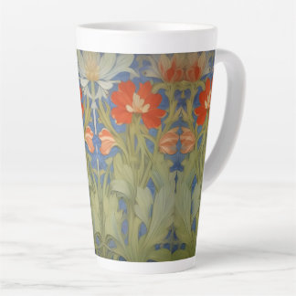 Tasse Latte Modèle floral Art nouveau