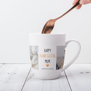 Tasse Latte Modern Collage Photo Bon thanksgiving Maman