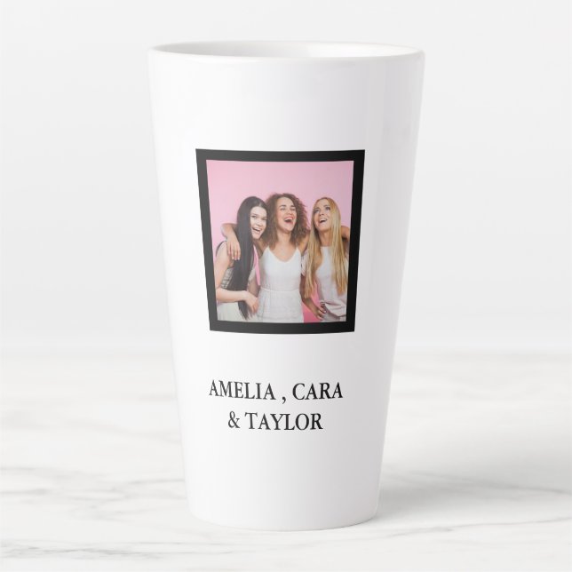Tasse Latte Modern Friend Collage Photos Simple (Devant)