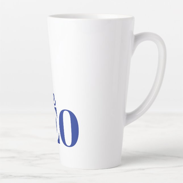Tasse Latte Modern Minimal The CEO Blue (Droite)