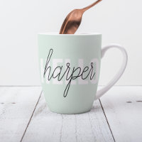 Modern Pastel Mint Bonjour Et Vous Nom