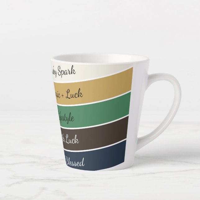 Tasse Latte Modern St. Patrick’s Day Gradient (Droite)