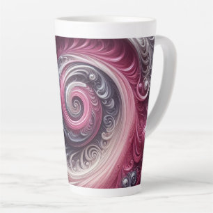 Tasse Latte Moderne Abstrait simple torse rose et violet