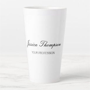 Tasse Latte Moderne élégant Plain Simple Professionnel