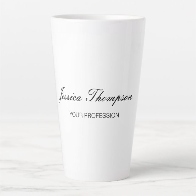Tasse Latte Moderne élégant Plain Simple Professionnel (Devant)