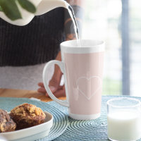 Moderne Pastel Rose & Coeur Minimaliste Beau Cadea