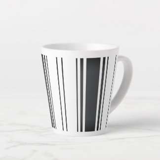 Tasse Latte Moderne simple et minimaliste rayures noir et blan