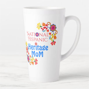 Tasse Latte Mois du patrimoine hispanique national Maman fiè