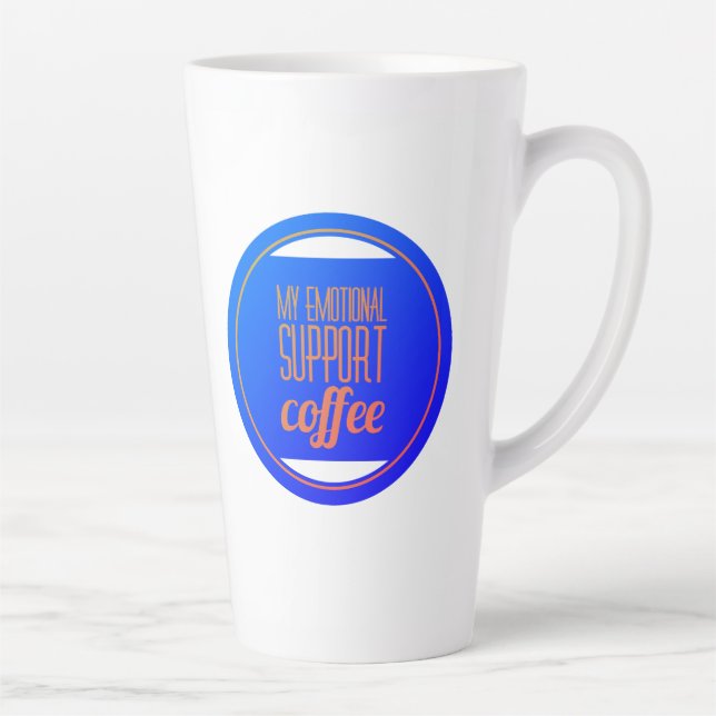 Tasse Latte Mon café de soutien émotionnel (Droite)