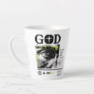 Tasse Latte Mon secours vient du Seigneur Psaume 121:2 retrowa
