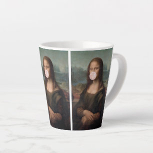 Tasse Latte Mona Lisa Blown Pink Buble gomme