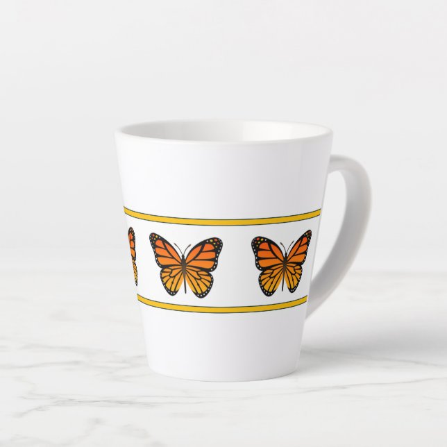 Tasse Latte Monarque jaune (Collection Bridget) (Angle droit)