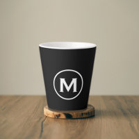 Monogramme blanc noir minimal