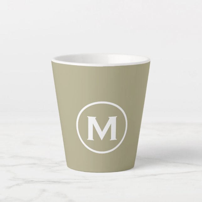 Tasse Latte Monogramme classique minimal (Devant)