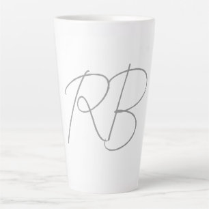 Tasse Latte Monogramme créatif unique tendance Lettres initial