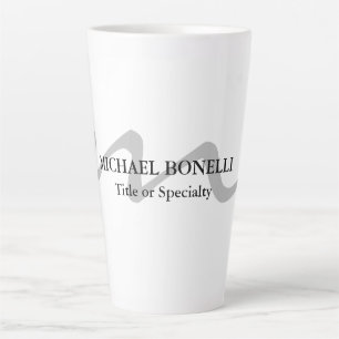 Tasse Latte Monogramme moderne tendance professionnel initial