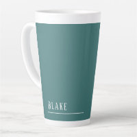 monogramme personnalisé, turquoise bleu-vert