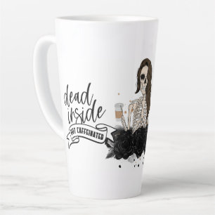 Tasse Latte Mort À L'Intérieur Mais Caffiné