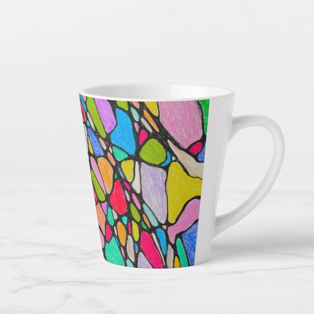 Tasse Latte Mosaïque (Droite)