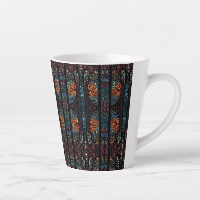 Tasse Latte Mosaïque motif verre tendu (Droite)