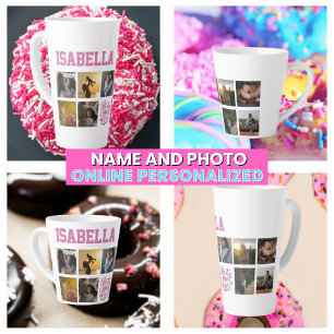 Tasse Latte Mothers Photo Collage Script Best Mom Ever