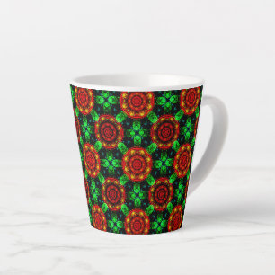 Tasse Latte Motif abstrait élégant boho moderne floral #504