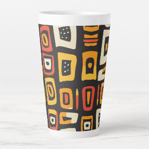 Tasse Latte Motif africain Abstrait géométrique