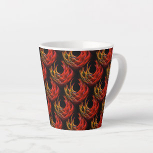 Tasse Latte Motif artistique abstrait élégant bohème moderne m