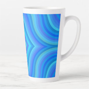 Tasse Latte Motif bleu rétro